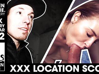 Deutscher Pornostar Candy Fox beim Blowjob mit Sperma im Mund